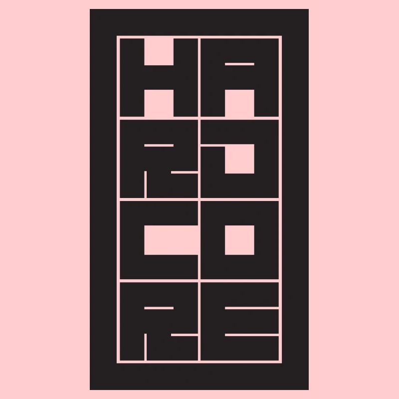 Hardcore – Gestapeltes Blocktypografie-Gitter