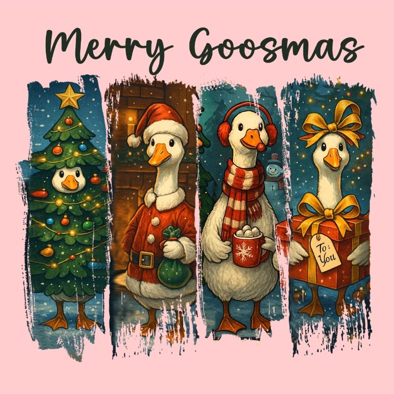 Festive Goosemas Christmas Pattern