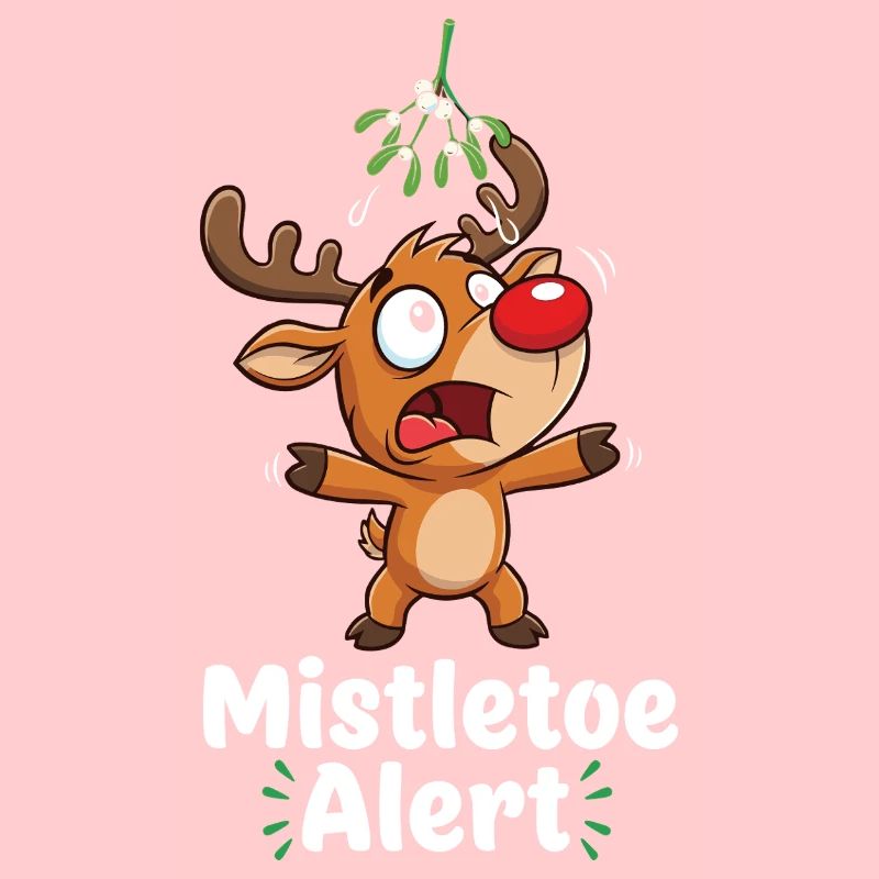 Reindeer with mistletoe