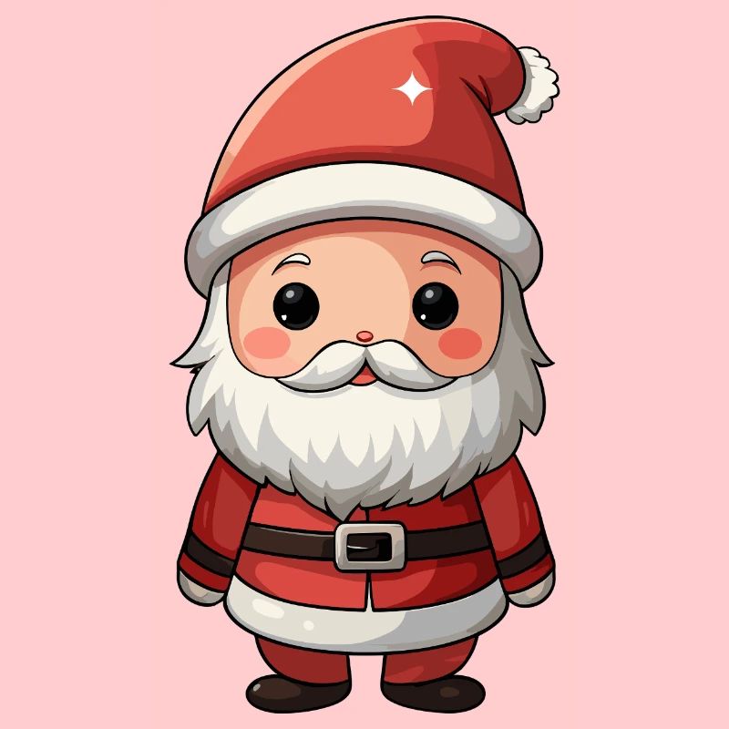 Chibi Santa Cheer Illustration