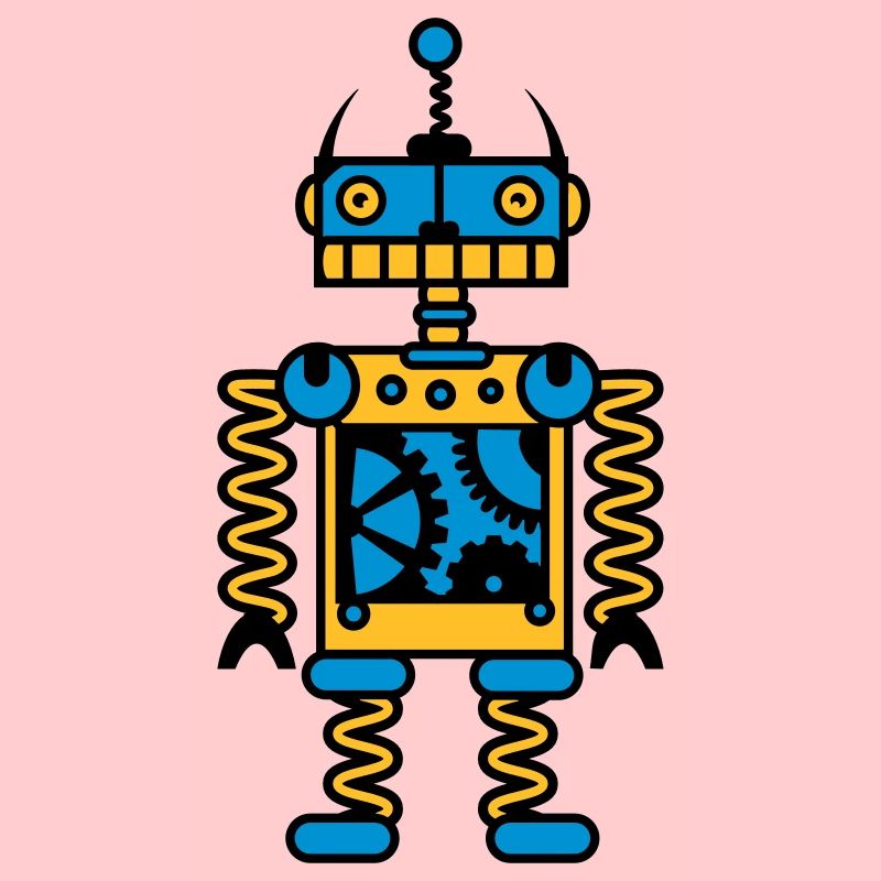 Ein Roboter mit Zahnräder