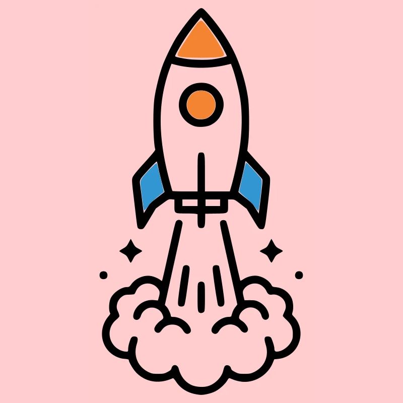 Rakete Start Weltraum Comic