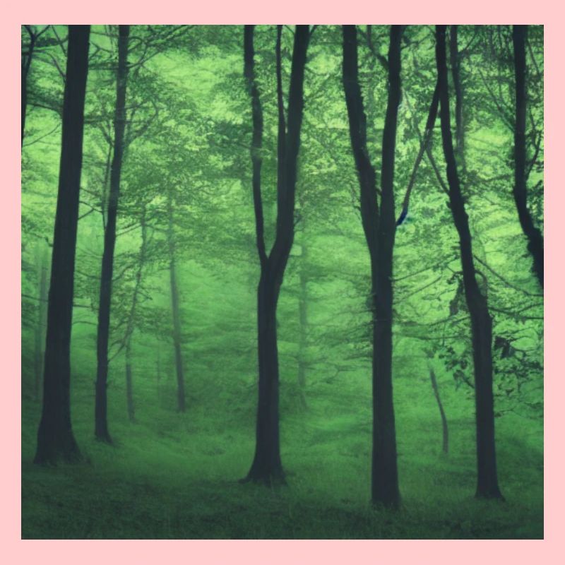 Forêt verte mystique
