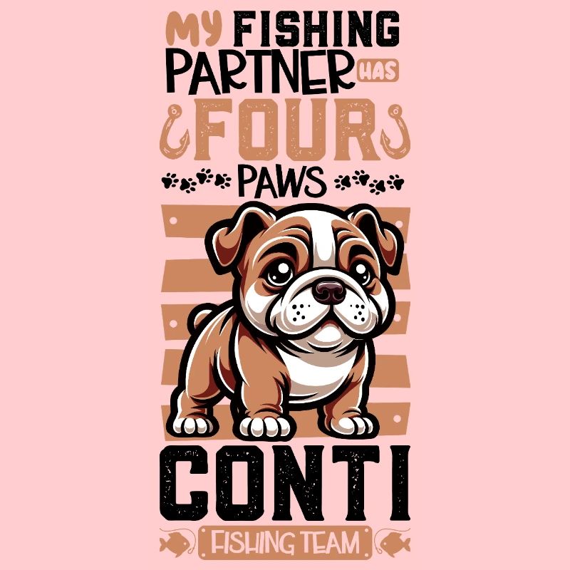 Pêche et bouledogue continental