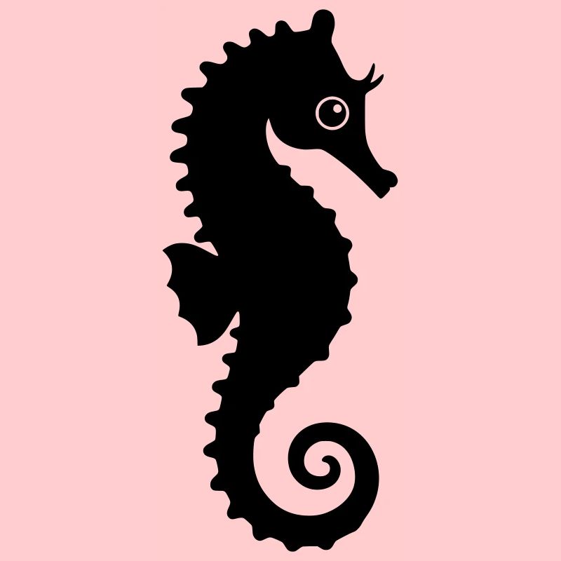 Süßes Seepferdchen Silhouette