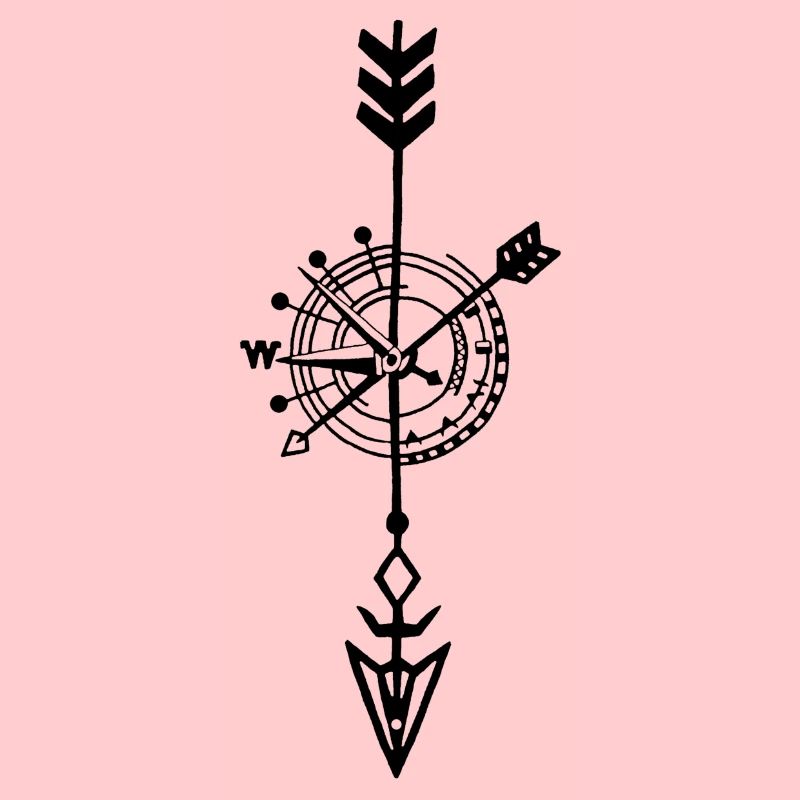 Sketch of a black compass