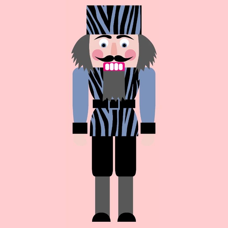 Nutcracker Zebra Pattern Christmas Decoration Advent