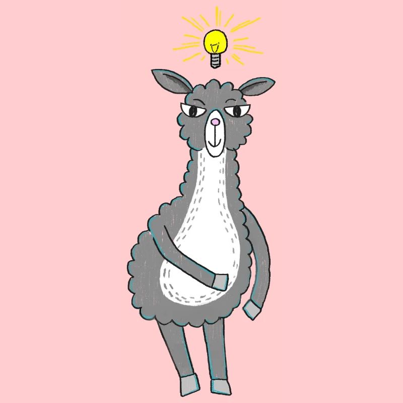 Lama hat eine Idee