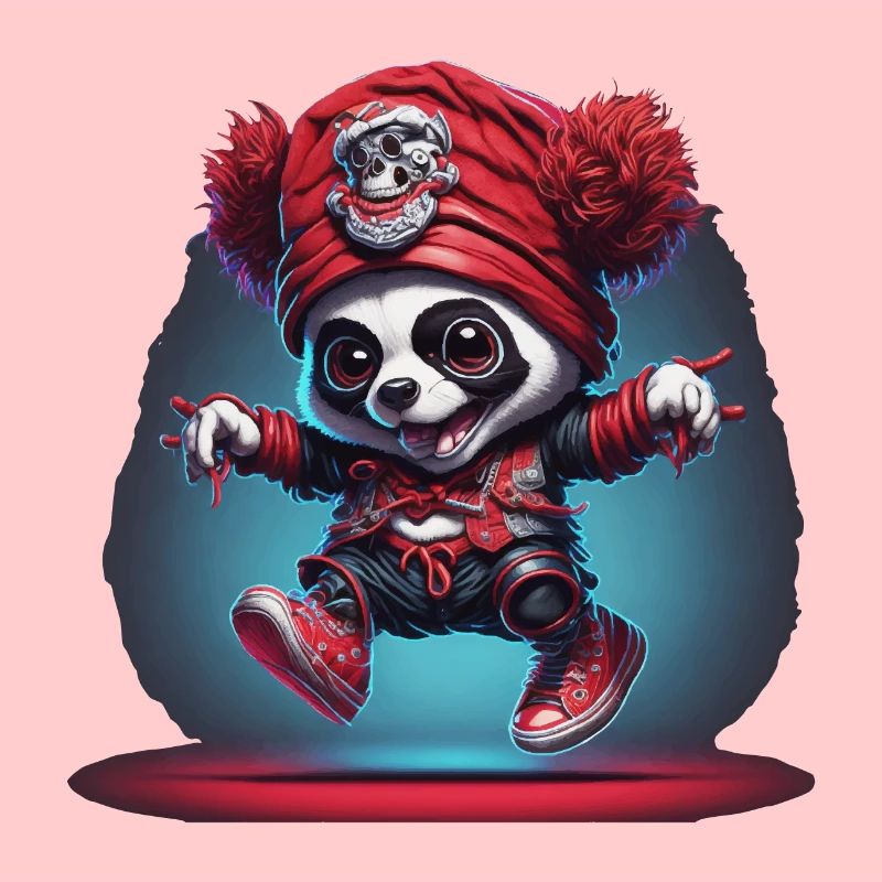 Panda mignon en pirate