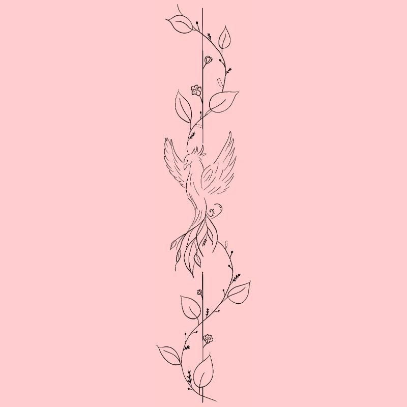 Phoenix & Ivy - Symmetrical Vine | Minimal Line