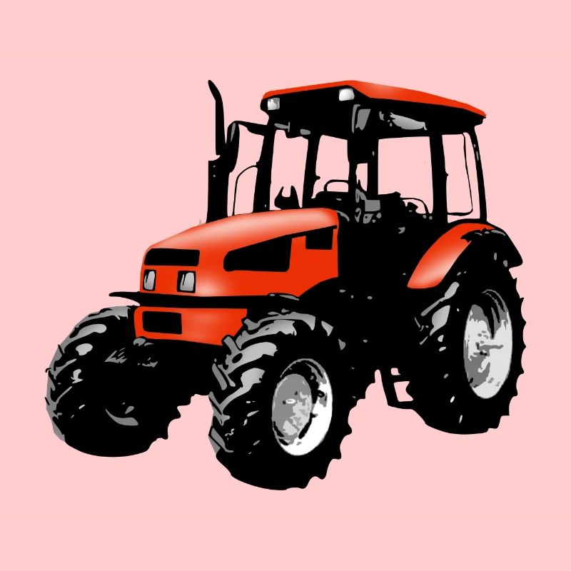 Trecker, Traktor, Schlepper - rot