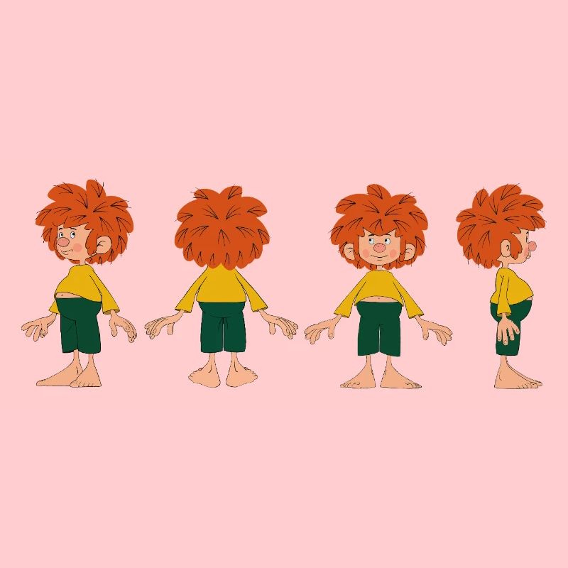 Pumuckl Sous Différents Angles