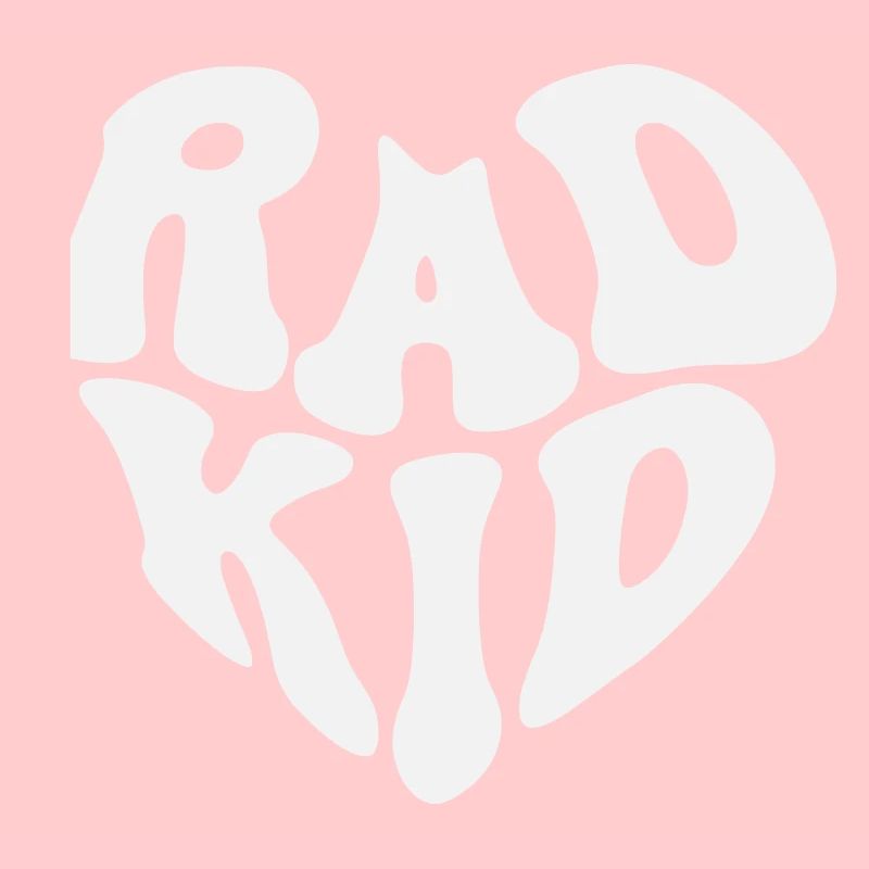 Rad Kid – Retro Heart Quote (Custom Color)