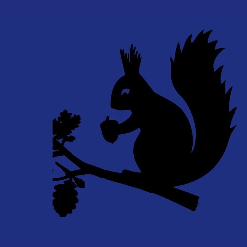 Eichhörnchen Eichel Zweig Eiche Blätter Baum Wald