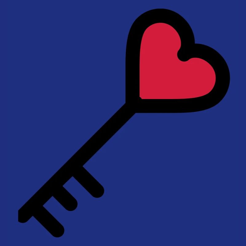 der Schlüssel zum Herzen Valentinstag