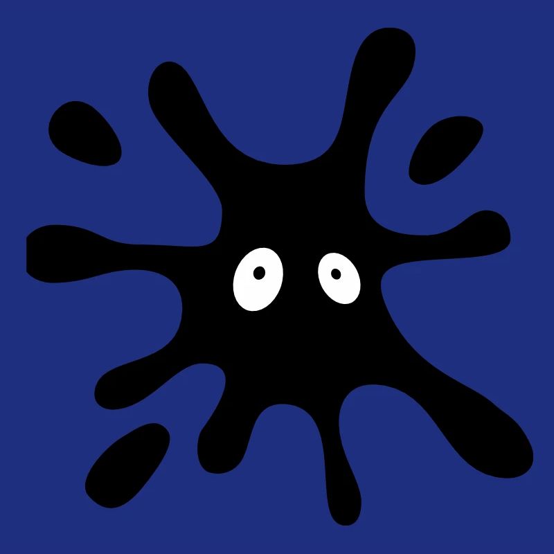 black spot with eyes