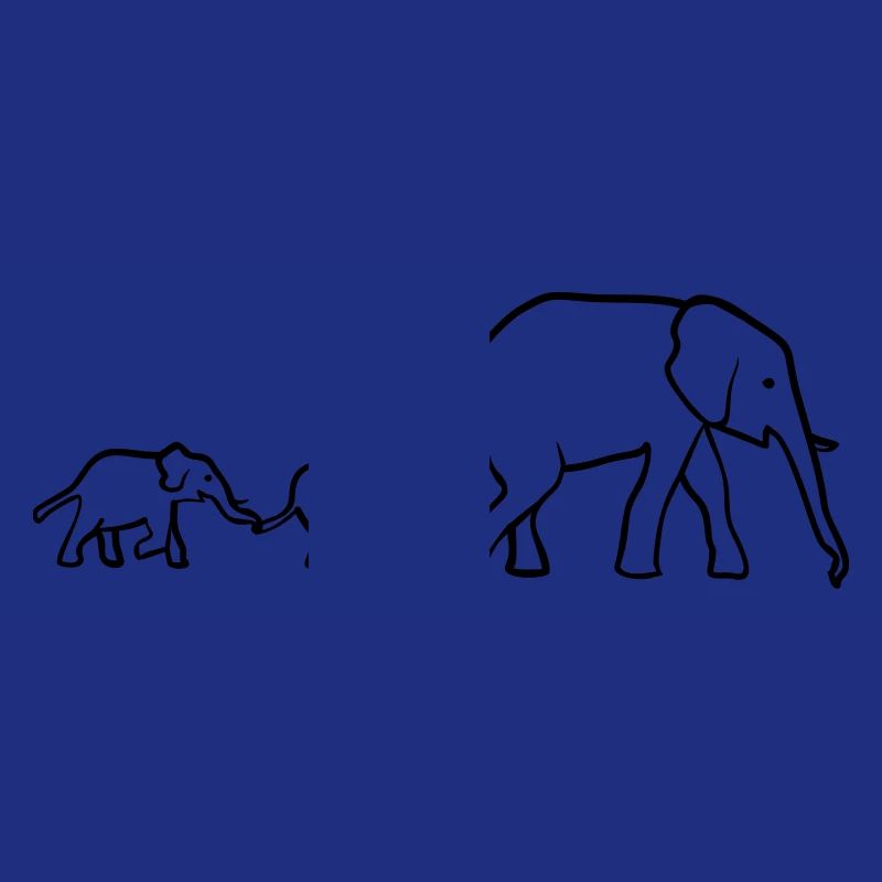 Elefanten Mutter und Junge, Elefant