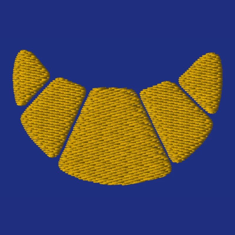 Croissant embroidered