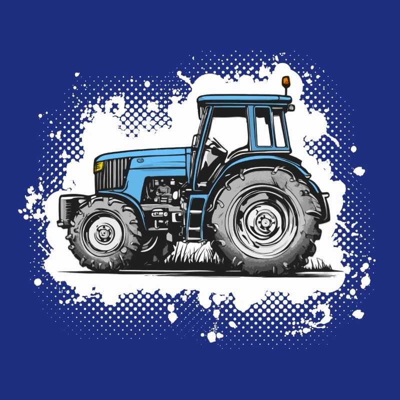 Traktor blue - Splash