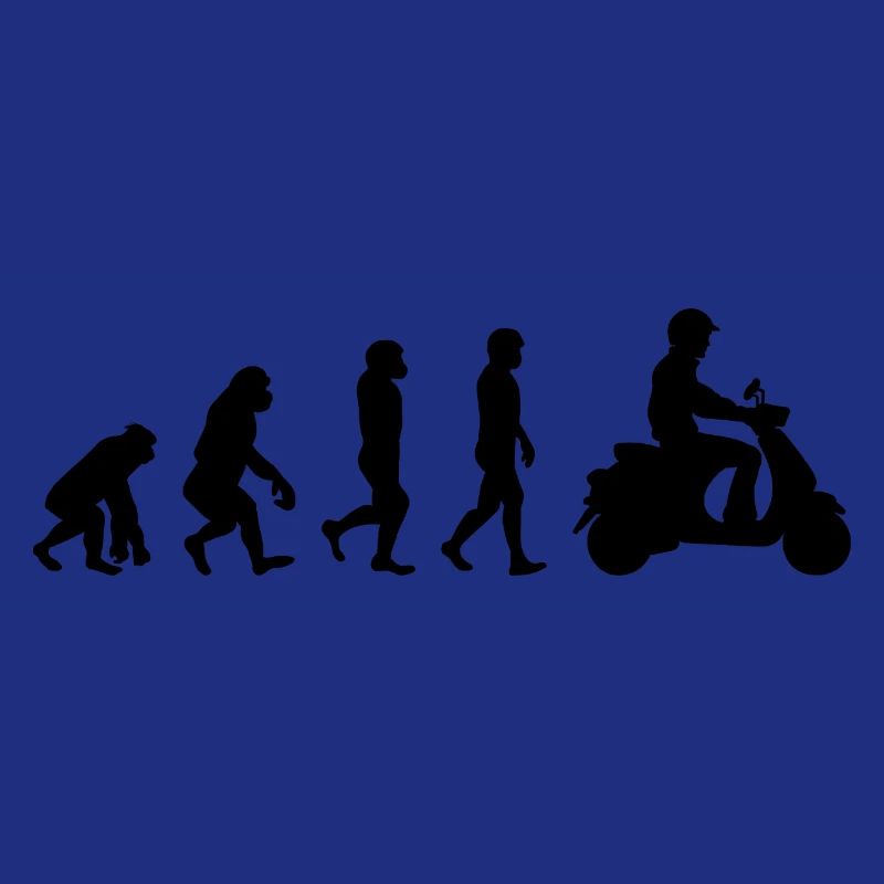 Roller Fahrer Scootering Motorrad Moped Evolution