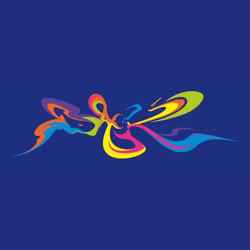 Psychedelic Butterfly - Back Graffiti Design
