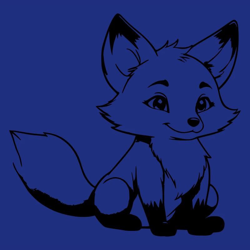 Cute fox as vector illustration