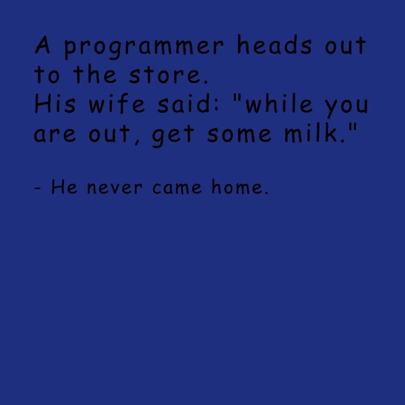 Programmierer geht Einkaufen