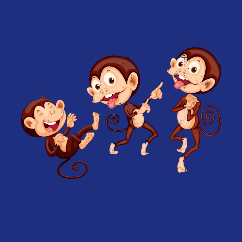 Three Monkeys. Drei Äffchen.