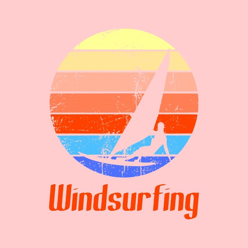 Windsurfer - planche à voile design vintage rétro