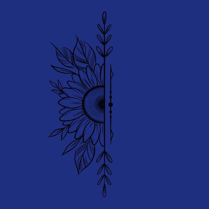 Fleur de tournesol dotwork