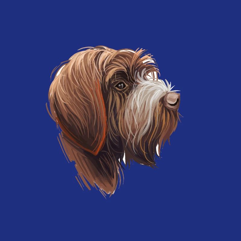 Wirehaired Pointing Griffon Dog Illustration