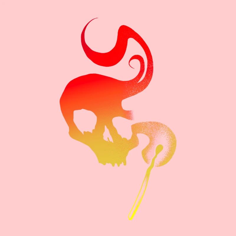 Match silhouette skull