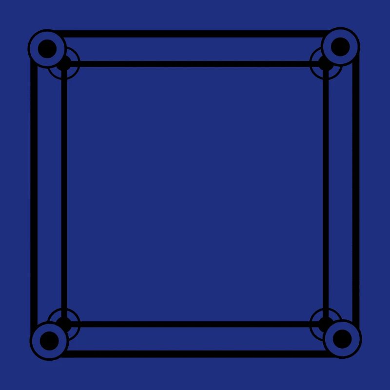 Simple square frame black