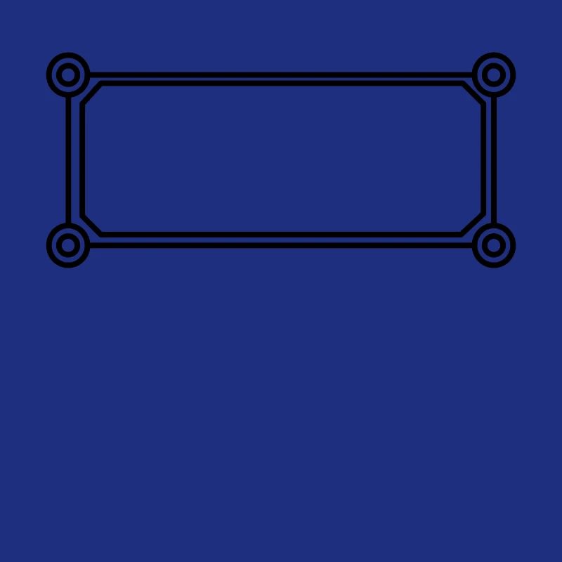 Rectangle with circles frame in black
