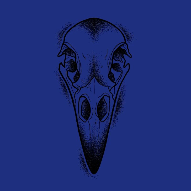 Dotwork Rabenschädel