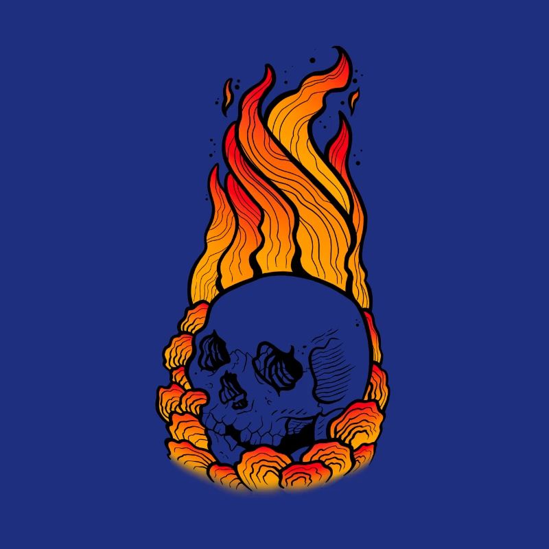Skull skull on fire