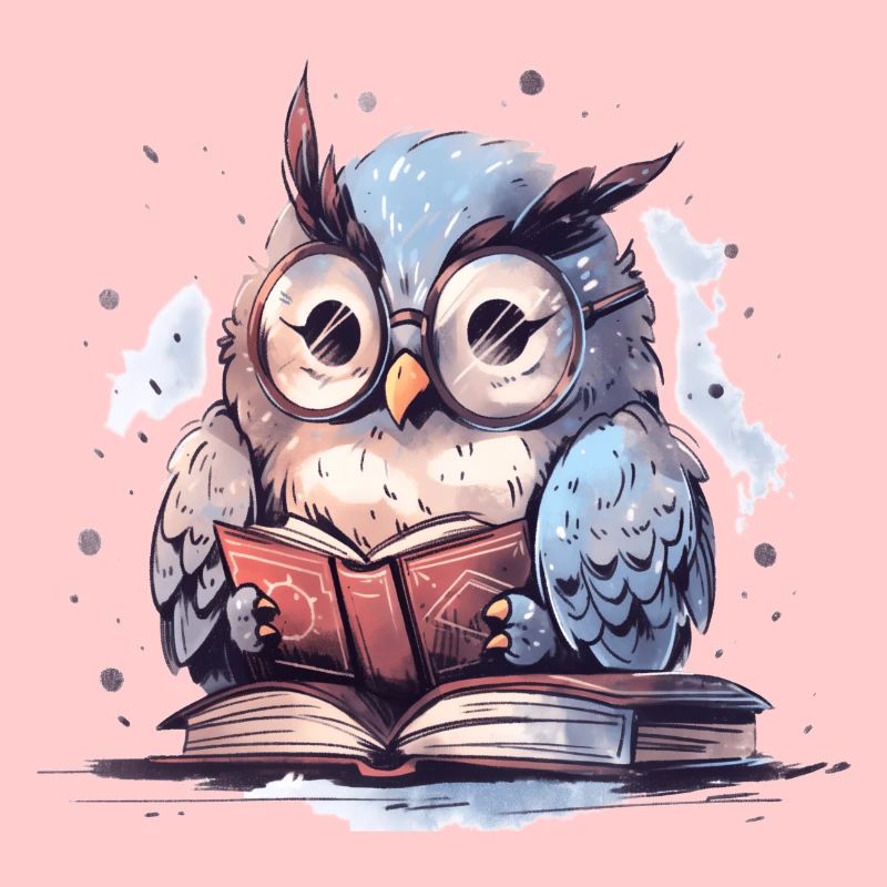 Süße Eule Buch Lesen Lesefan Bücher