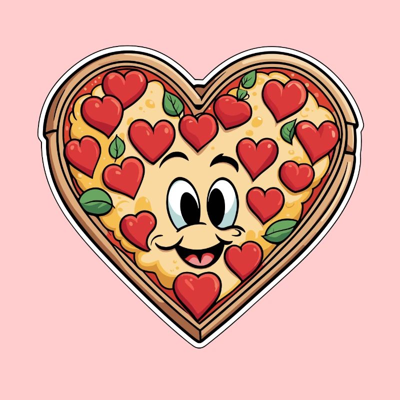 Coeur de pizza - Saint-Valentin