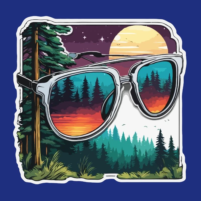 Sunglasses / Reflection / Forest / Reflection