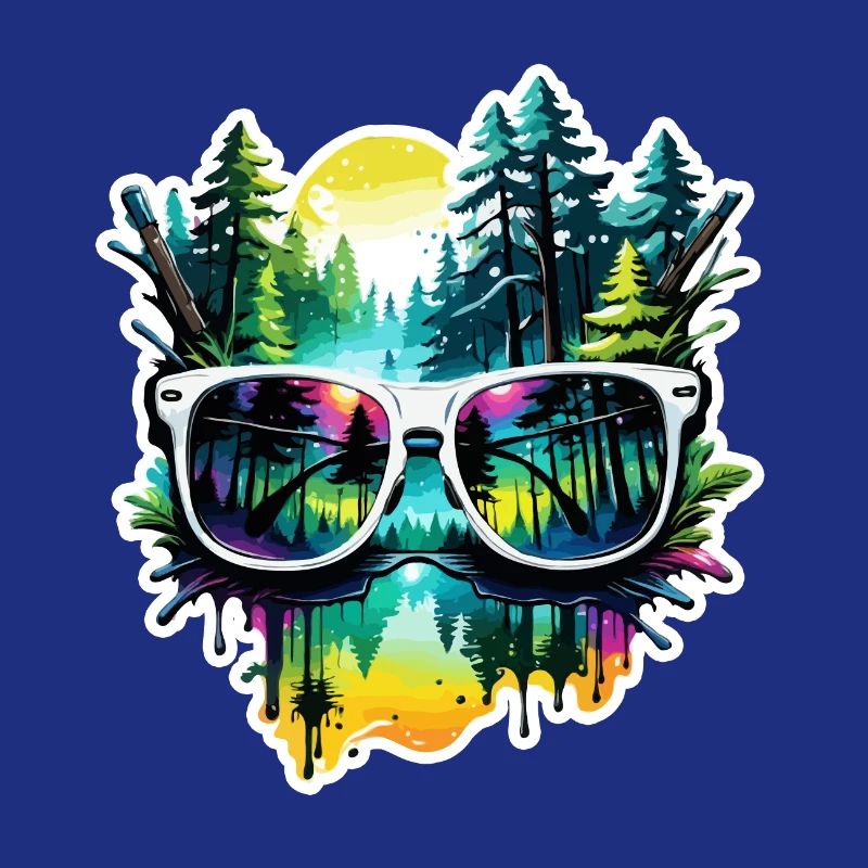 Sunglasses / Reflection / Forest / Reflection