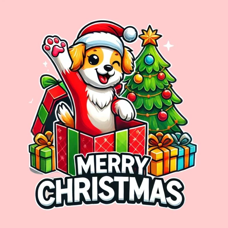 Chien Joyeux Noël High Five 7