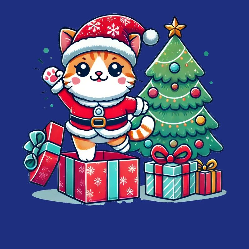 Chat Joyeux Noël High Five 4 2