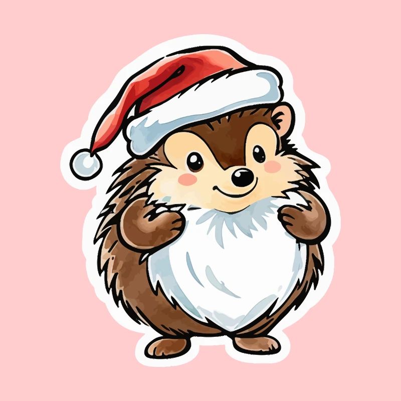 Dessin de Noël hérisson