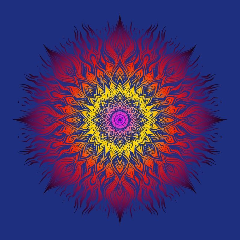 Psychedelic Fire Mandala