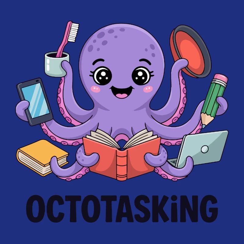 Octotasking octopus en mode multitâche