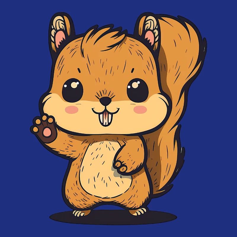 Kawaii Eichhörnchen, Hörnchen, Backenhörnchen