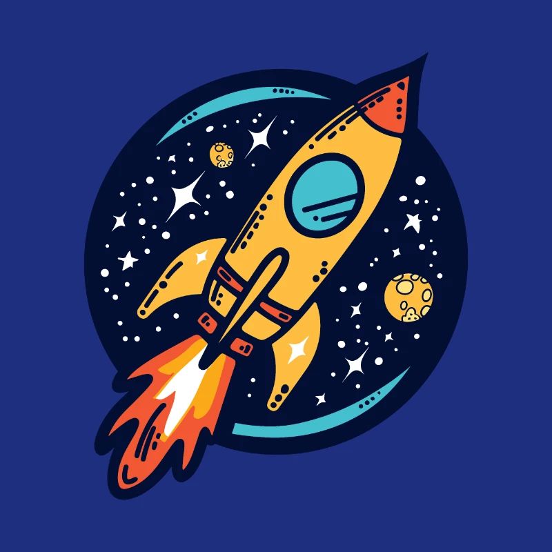 Fusée voyageant dans l’espace