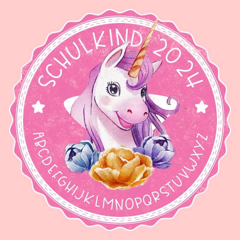 Einschulungsgeschenk - Einhorn ABC Schulkind