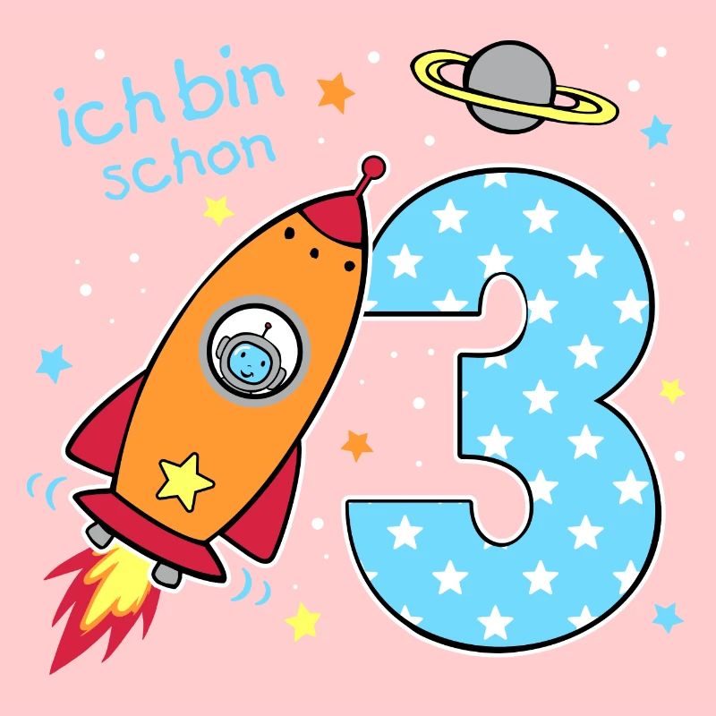 3. Geburtstag - Rakete Jungen Geschenkidee