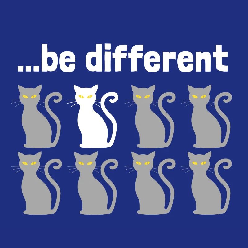 Sei anders als Katze dargestellt